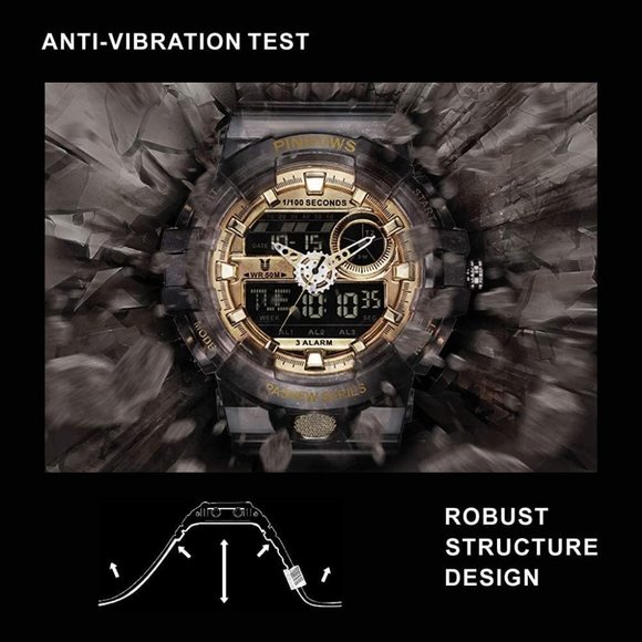 New Men Digital Watch for Men Watch Sports Watch Large Digital Analog - Picture 2 of 16